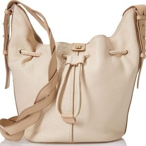 Lucky Brand Dori Hobo Bucket Crossbody Bag in Vanilla